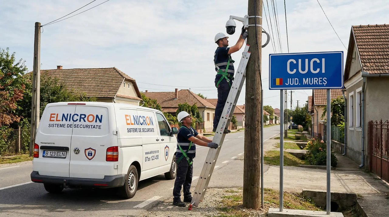 Instalare camera CCTV stradala Cuci jud Mures